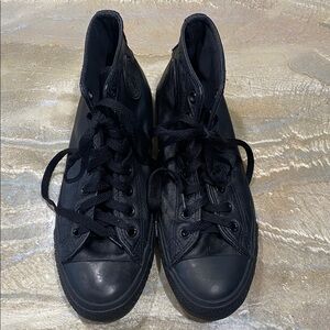 Converse All Star Unisex Leather Black Sneakers Women’s 9 / Men’s 7